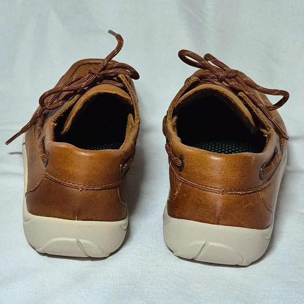 SAS Decksider old sand color mocassin boat shoes mens 8 Medium NEW‎